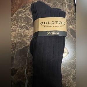 Sheffield Gold Toe Standard Of Quality Socks 410 Navy 3Pair